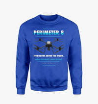 Thumbnail for Skyfront Perimeter 8 design on blue sweatshirt