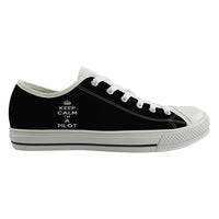 Thumbnail for Keep Calm I'm A Pilot Canvas Shoes - view 2