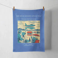 Thumbnail for VINTAGE G4295 - The High Desert Speed Trap - Designed Towels design on blue
