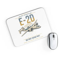 Thumbnail for E-2D Advanced Hawkeye design on white rectangle mouse pad