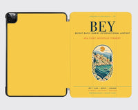 Thumbnail for Beirut Rafic Hariri International Airport (BEY) design on yellow ipad tablet case