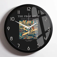 Thumbnail for VINTAGE G4169 - The Prop Shop - Designed Wall Clocks design on black framed