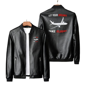 Let Your Dreams Take Flight PU Leather Jackets