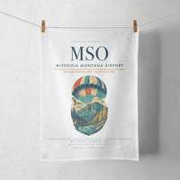 Thumbnail for Missoula Montana Airport (MSO) design on white towel