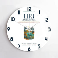 Thumbnail for Mattala Rajapaksa International Airport (HRI) design on white no frame wall clock