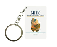 Thumbnail for Manhattan Regional Airport (MHK) design on white key chain