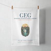 Thumbnail for Spokane International Airport (GEG) design on white towel