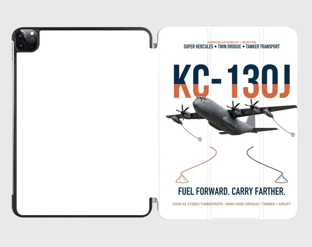 KC-130J SUPER HERCULES design on white ipad tablet case