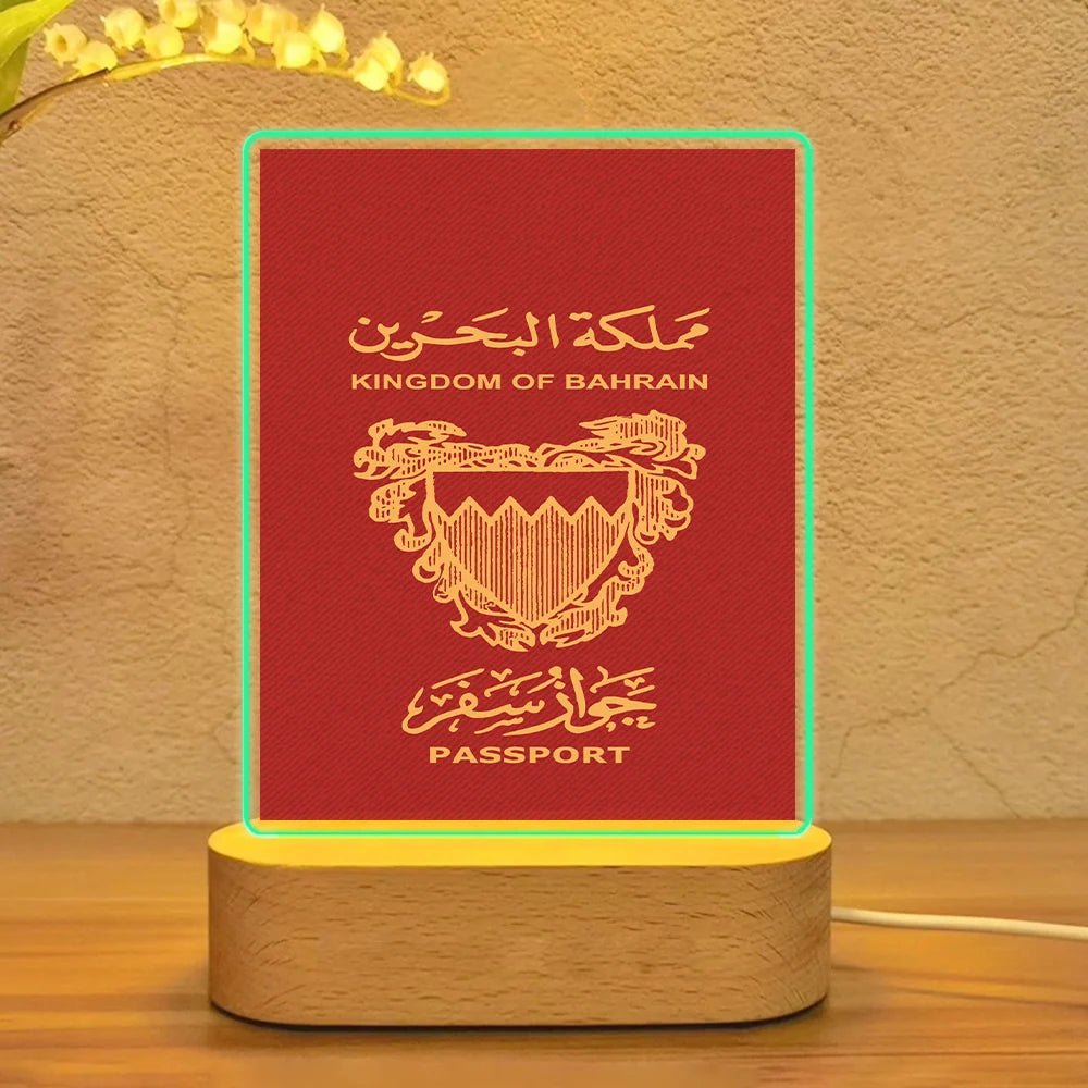 Bahrain Passport Lamp - view 2