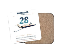Thumbnail for Bombardier Learjet 28 design on white 1 piece coaster