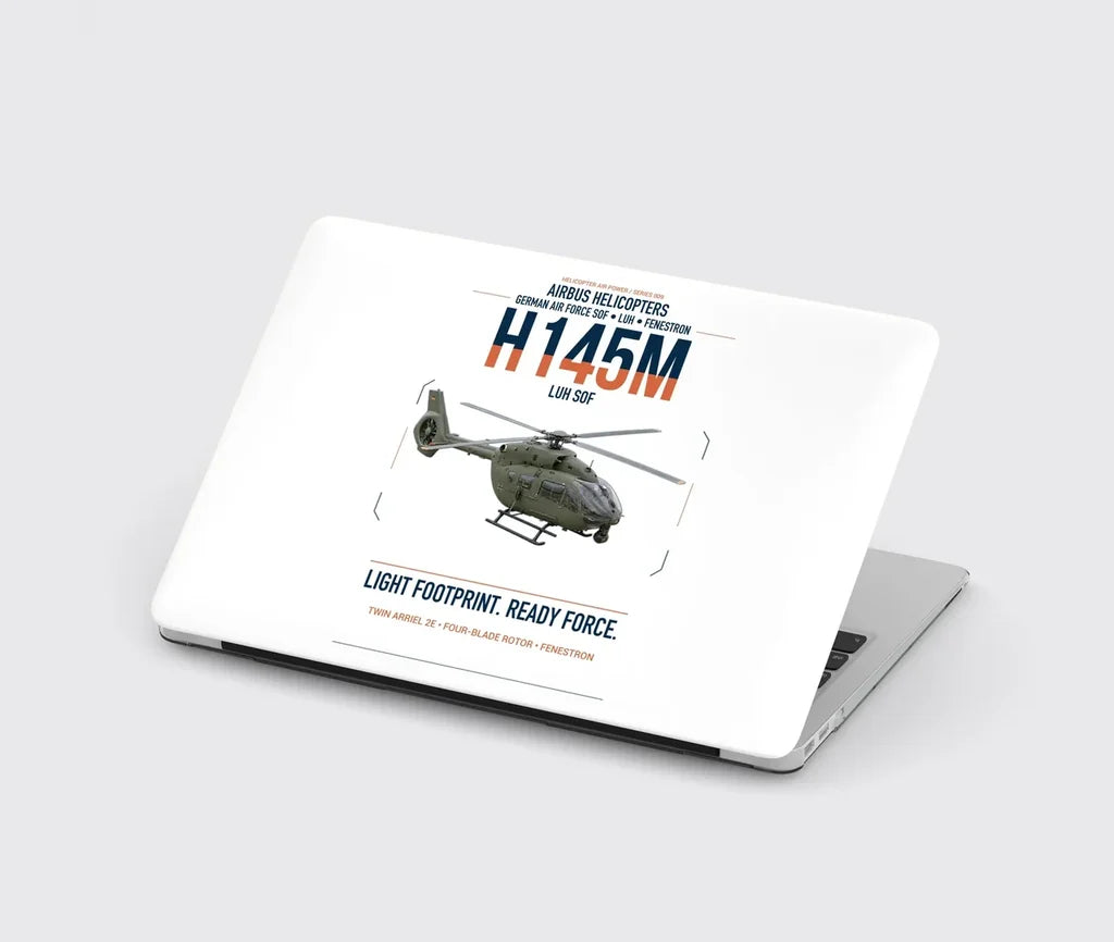 Airbus Helicopters H145M LUH SOF design on white MacBook case