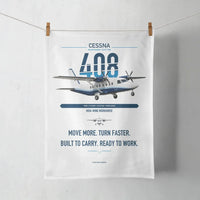 Thumbnail for Cessna 408 SkyCourier design on white towel
