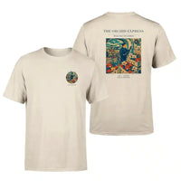 Thumbnail for VINTAGE G4233 - The Orchid Express - Double-Side T-Shirt design on beige double side t shirt