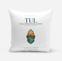 Thumbnail for Tulsa International Airport (TUL) design on white pillow