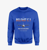 Thumbnail for Short Belfast C.1 design on blue sweatshirt