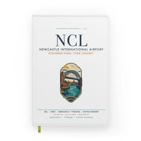 Thumbnail for Newcastle International Airport (NCL) design on white notebook