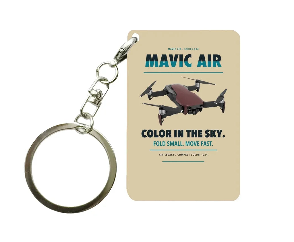 DJI Mavic Air Key Chain design on beige key chain
