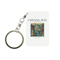 Thumbnail for CHIANG RAI - Poster - Key Chain - White