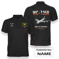 Thumbnail for WC-135R Constant Phoenix design on black+name double-side polo t-shirt, double-side print