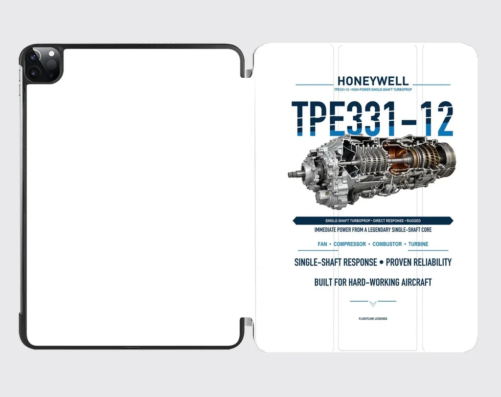 TPE331-12 design on white ipad tablet case