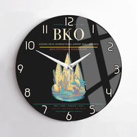 Thumbnail for Modibo Keita International Airport (BKO) design on black no frame wall clock