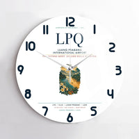 Thumbnail for Luang Prabang International Airport (LPQ) design on white no frame wall clock