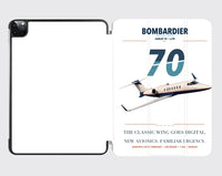 Thumbnail for Bombardier Learjet 70 design on white ipad tablet case
