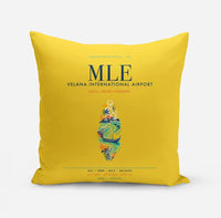 Thumbnail for Velana International Airport Malé (MLE) design on yellow pillow
