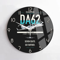 Thumbnail for Diamond DA62 design on black no frame wall clock