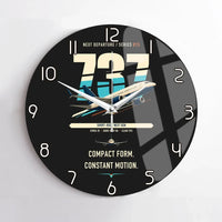 Thumbnail for Boeing 737-700 NG design on black no frame wall clock