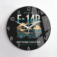 Thumbnail for F-14D Tomcat design on black no frame wall clock