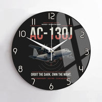 Thumbnail for AC-130J Ghostrider design on black no frame wall clock