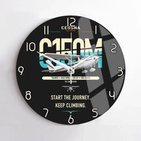 Thumbnail for Cessna 150M design on black no frame wall clock