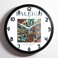 Thumbnail for RALEIGH - Poster - Wall Clock Framed - White