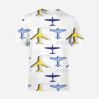 Thumbnail for Very Colourful Airplanes 3D T-Shirt - view 2