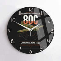 Thumbnail for IAR 80C design on black no frame wall clock