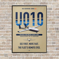 Thumbnail for Airbus U010 Aliaca Fixed-wing vertical canvas print - framed - beige background