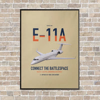 Thumbnail for E-11A BACN vertical canvas print - framed - beige background