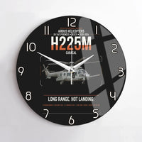 Thumbnail for Airbus Helicopters H225M Caracal design on black no frame wall clock