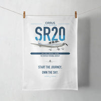 Thumbnail for Cirrus SR20 design on white towel