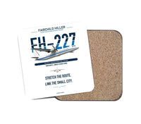 Thumbnail for Fairchild Hiller FH-227B design on white 1 piece coaster