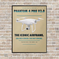 Thumbnail for DJI Phantom 4 Pro V2.0 vertical canvas print - framed - beige background
