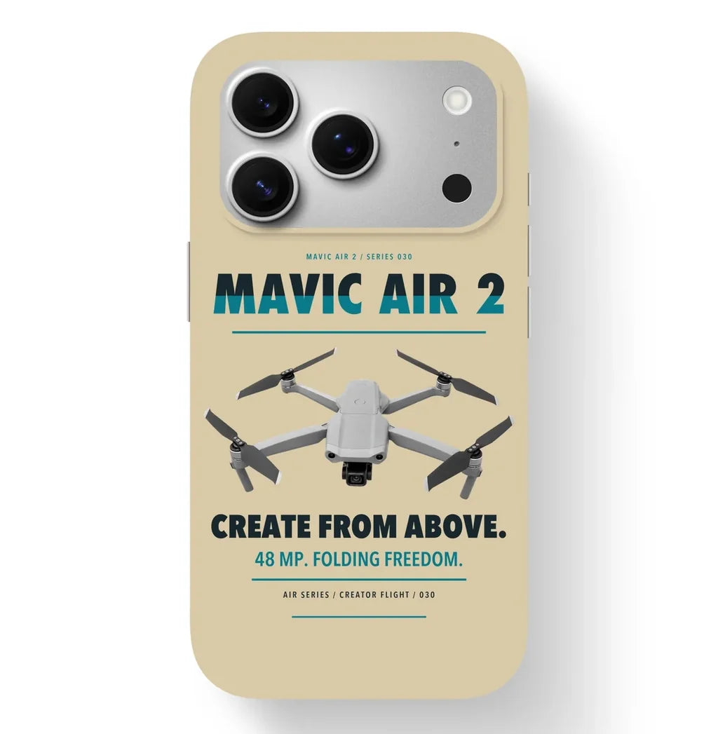 DJI Mavic Air 2 Case design on beige iphone case
