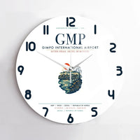 Thumbnail for Gimpo International Airport (GMP) design on white no frame wall clock
