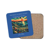 Thumbnail for The Ridge Soaring Sunset - Designed Coasters design on blue 1-piece