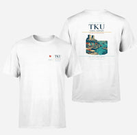 Thumbnail for Turku Airport (TKU) design printed on white double-side t-shirt