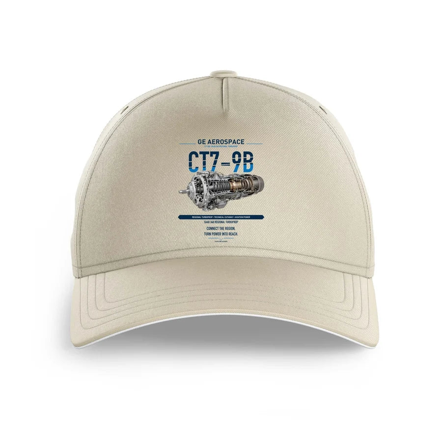 CT7-9B design on beige printed hat