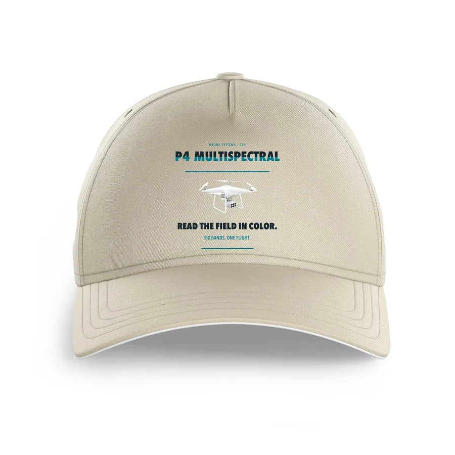 DJI P4 Multispectral design on beige printed hat