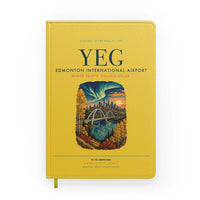 Thumbnail for Edmonton International Airport (YEG) design on yellow notebook