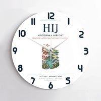 Thumbnail for Hiroshima Airport (HIJ) design on white no frame wall clock